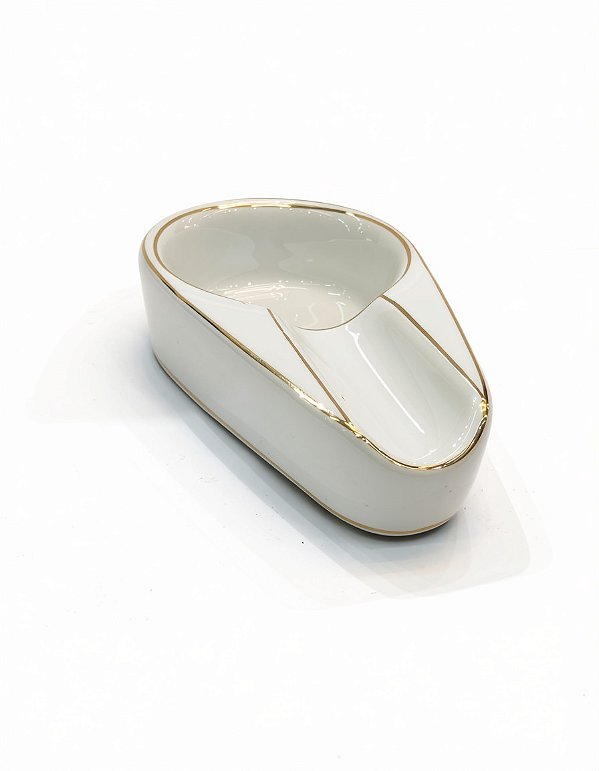 Cinzeiro de Porcelana para Charutos - Design Oval