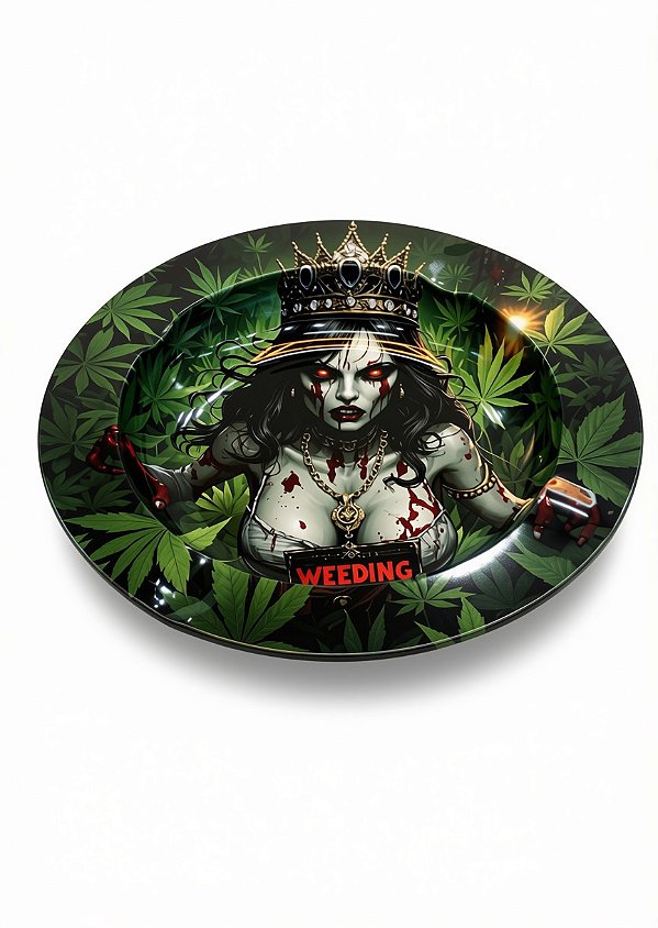 Bandeja/Cinzeiro de Metal Premium - Edição "The Queen"