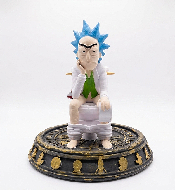Rick no Vaso Sanitário 3D – Decorativa Rick And Morty