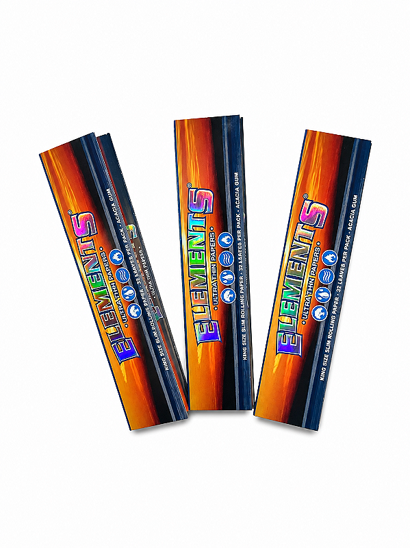 Seda Elements King Size Slim - 3 Sedas Por 25,00