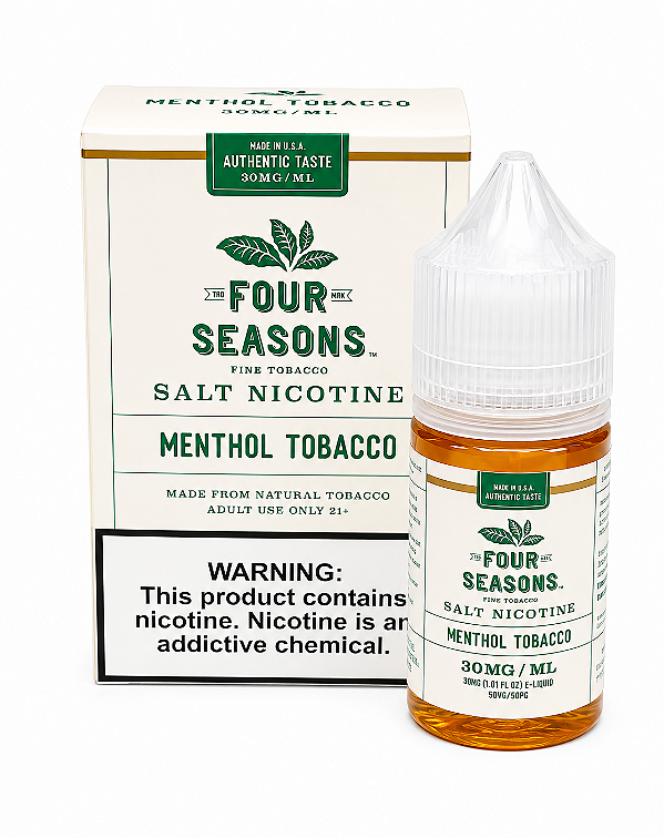 Four Seasons Fine Tobacco – 35mg Menthol Tobacco Salt Nicotine 30mg