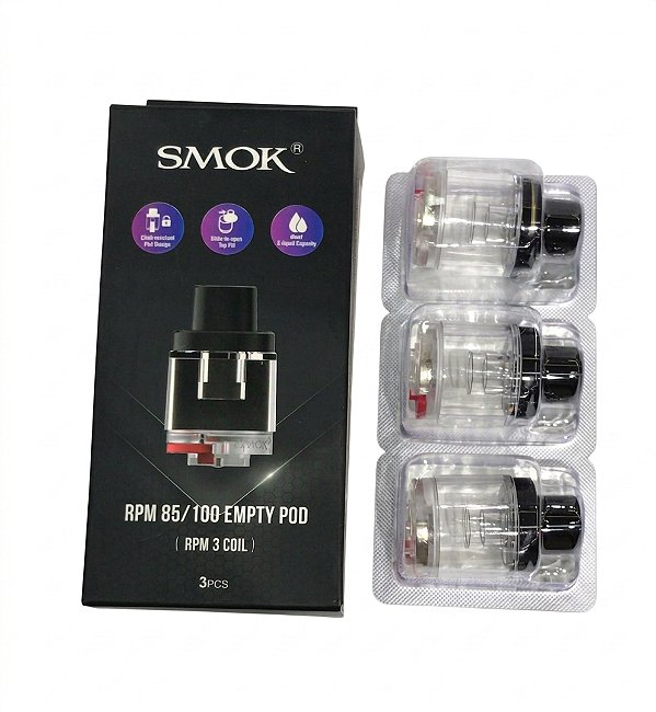 TANQUE SMOK RPM 85/100 Empty Pod — RPM 3 Coil | 6 mL | 3 Unidades