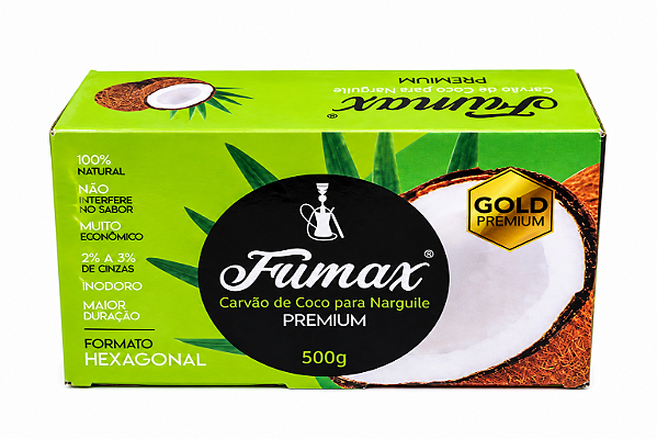Carvão de Coco Fumax Gold Premium 500g