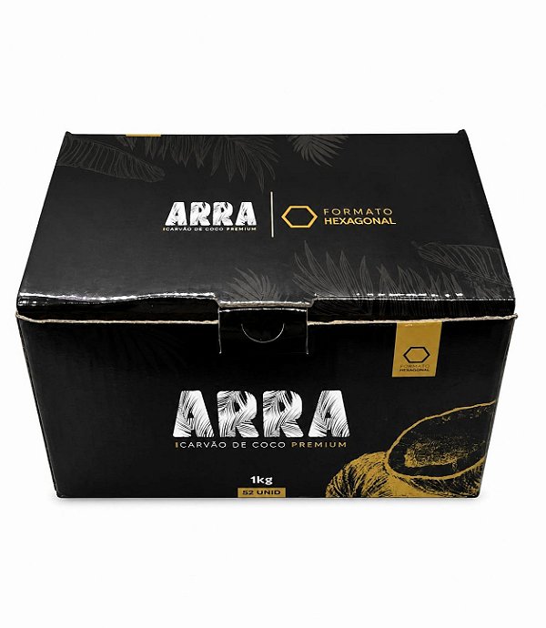 Carvão de Coco Arra 1kg (52 Unidades)