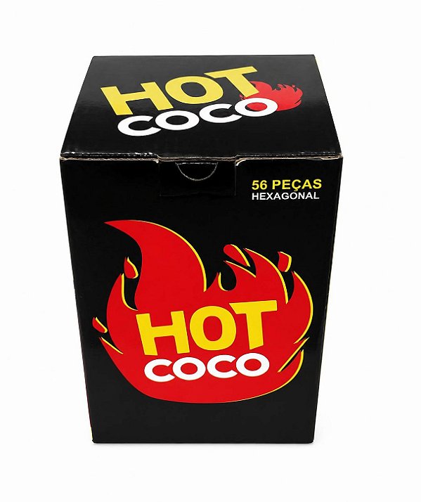 Carvão Hot Coco Hexagonal – 1kg | 56 Peças