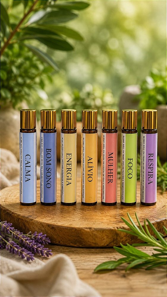 Blends de Óleos Essenciais Naturais | Aromaterapia para Bem-estar e Equilibrio diário