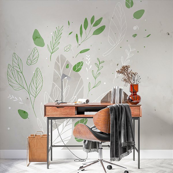 Painel de Parede Personalizado Floral em Cimento