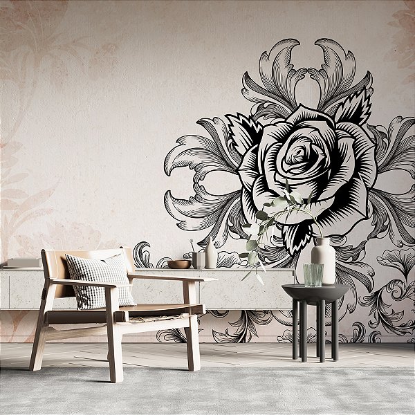 Painel de Parede Personalizado Rosa Envelhecida