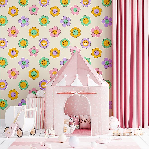 Papel de Parede Florzinhas Hippies