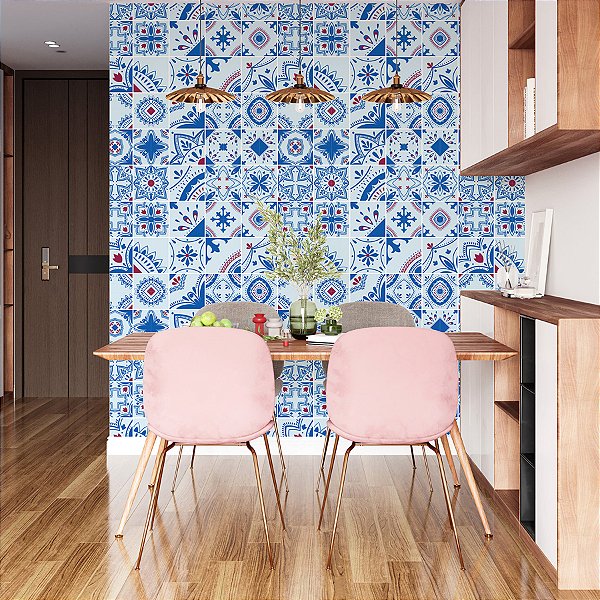 Papel de Parede Quadriculado Grego