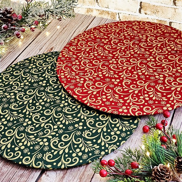 Capa de Sousplat Natal Arabesco