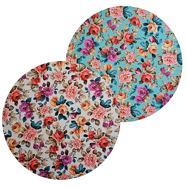 Capa de Sousplat Floral Colorido