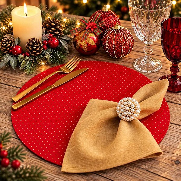 Kit Natal XS: 1 Capa + 1 Guardanapo + 1 Anel PG