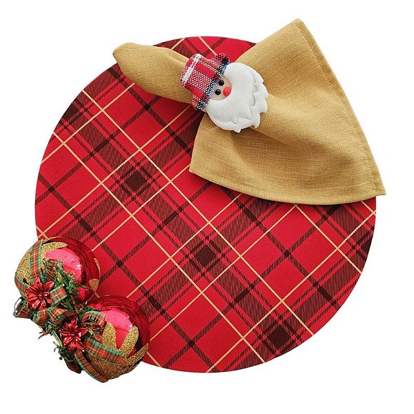 Kit Natal XN: 1 Capa + 1 Guardanapo + 1 Anel PG
