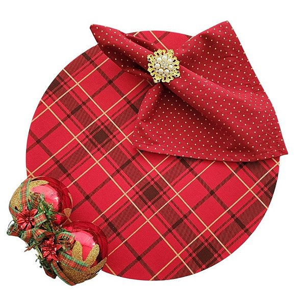 Kit Natal XM: 1 Capa + 1 Guardanapo + 1 Anel PG