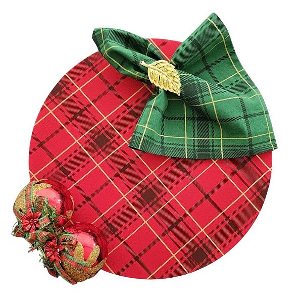 Kit Natal XL: 1 Capa + 1 Guardanapo + 1 Anel PG