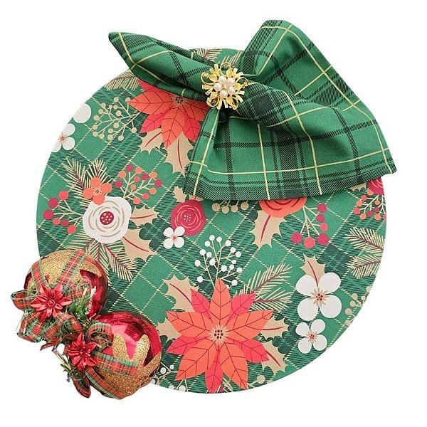 Kit Natal XB: 1 Capa + 1 Guardanapo + 1 Anel PG
