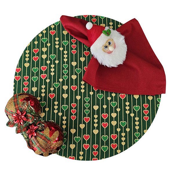 Kit Natal XW: 1 Capa + 1 Guardanapo + 1 Anel PG