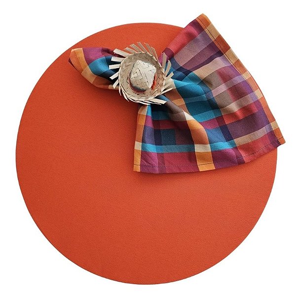 Kit Laranja Mamao J1: 1 Capa + 1 Guardanapo + 1 Anel PG