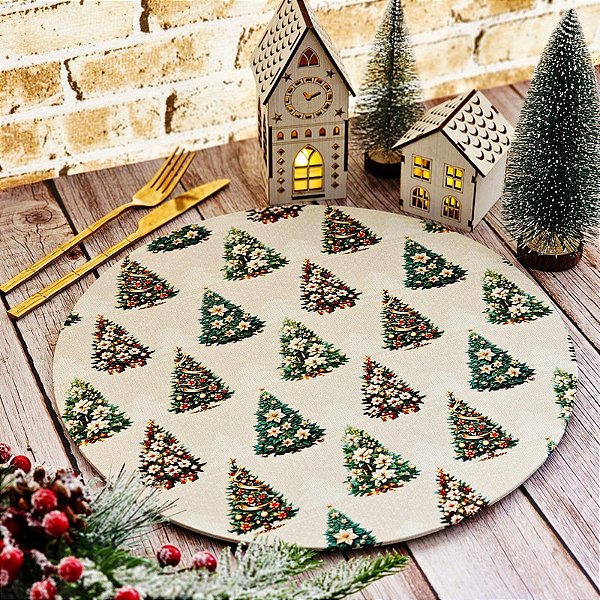 Capa de Sousplat Árvores Tecido Digital