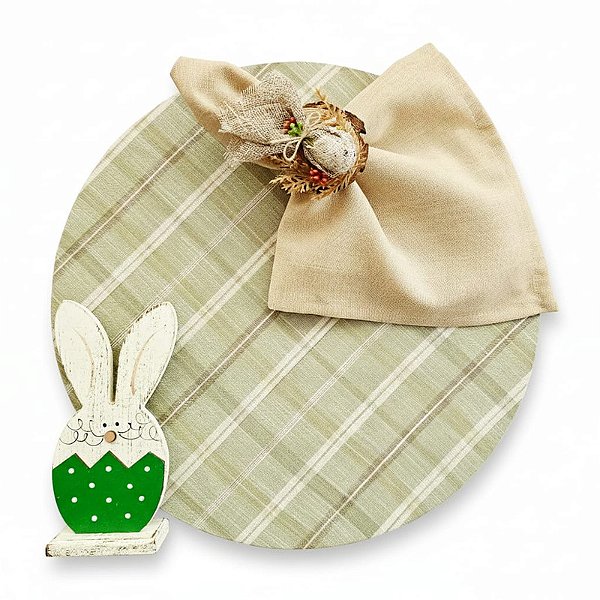 Kit Xadrez Suave Páscoa 1 Capa + 1 Guardanapo + 1 PG