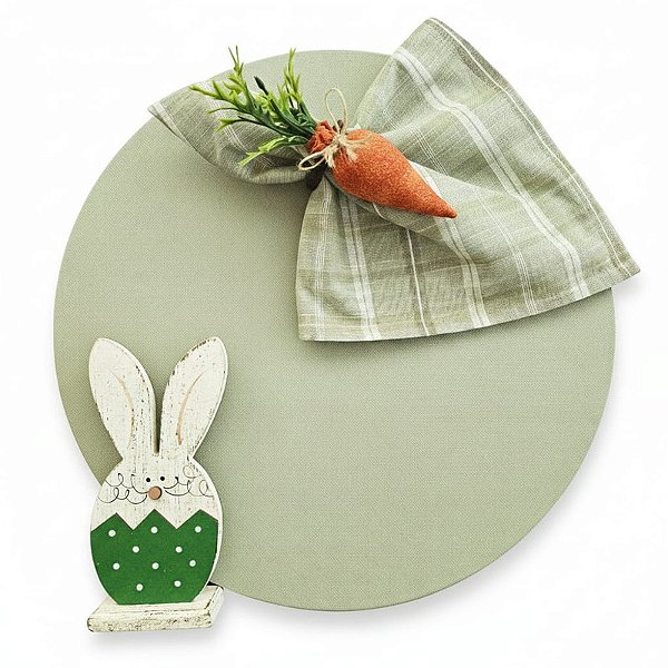 Kit Verde Suave Páscoa 1 Capa + 1 Guardanapo + 1 PG