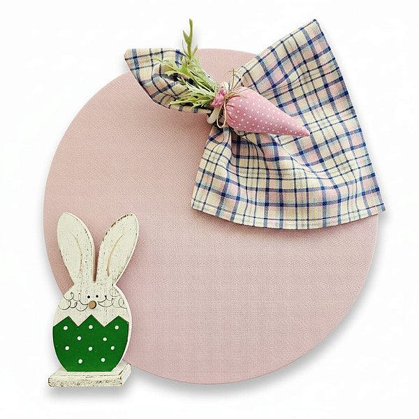 Kit Rosa Páscoa 1 Capa + 1 Guardanapo + 1 PG