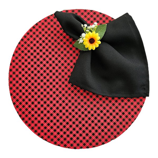 Kit Junino Composê Preto e Vermelho