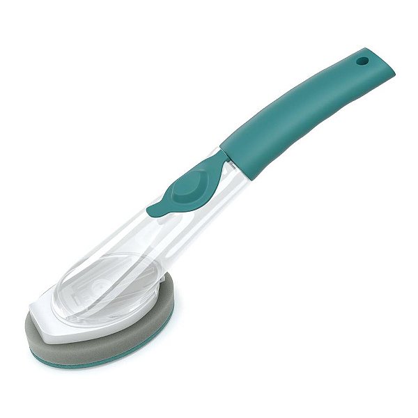 Escova De Limpeza 2 Em 1 Dispenser Detergente Esponja Louça