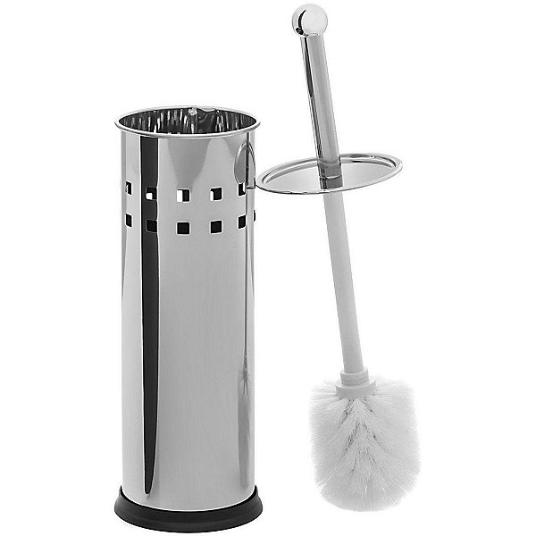 Escova Sanitária Com Suporte Em Aço Inox
