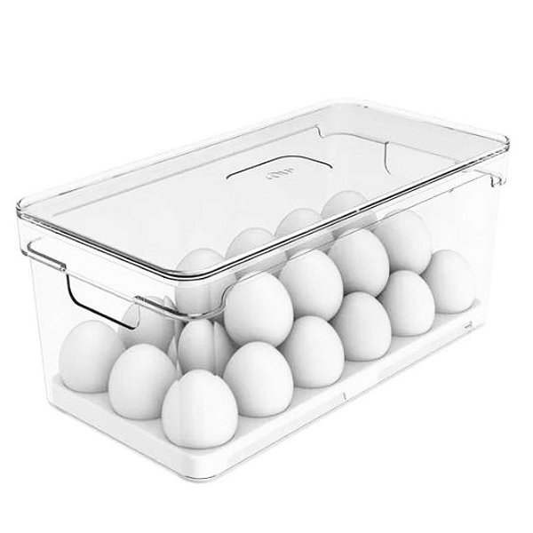 Organizador De Ovos Com Tampa Clear Fresh 36 Unidades