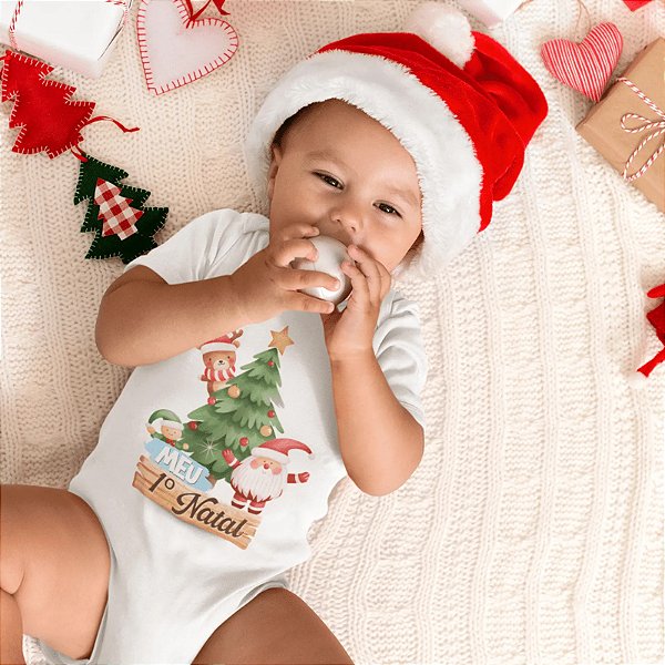 Body Meu Primeiro Natal personalizado