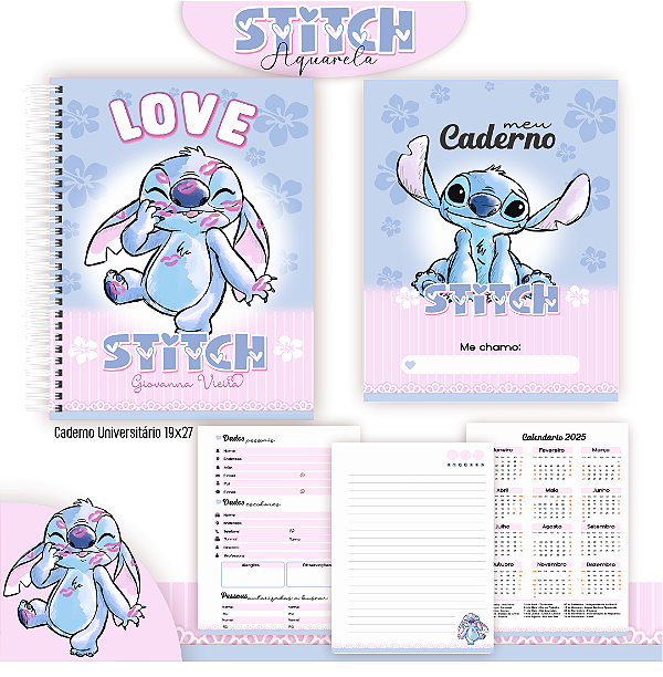 Caderno Escolar Universitário Personagens Personalizado