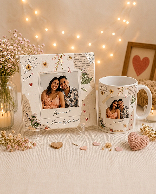 Kit Caneca e azulejo personalizado