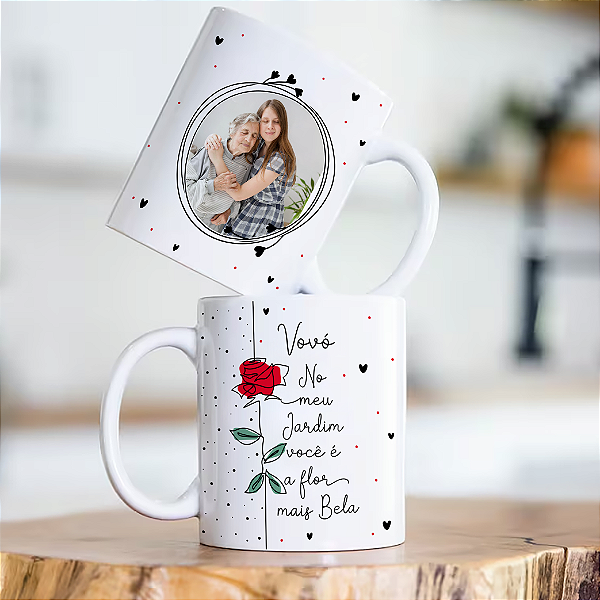 Caneca Vovó Jardim Personalizada
