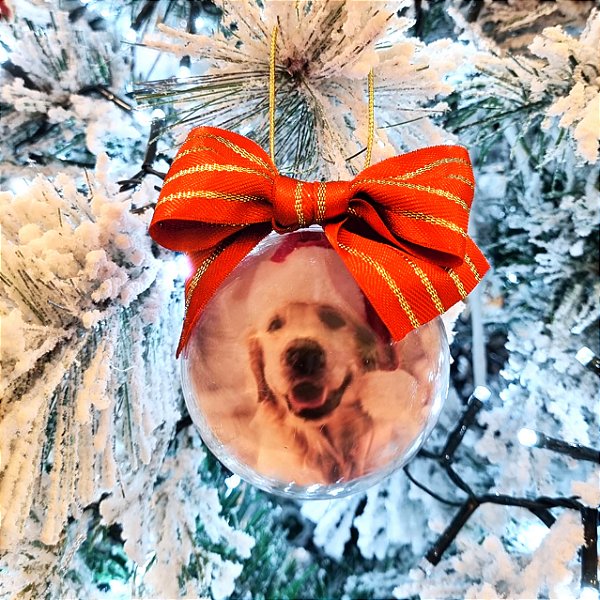 Bola Acrílica Personalizada Vermelha