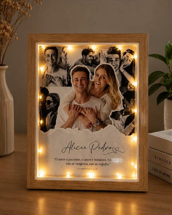 Porta retrato com led personalizado