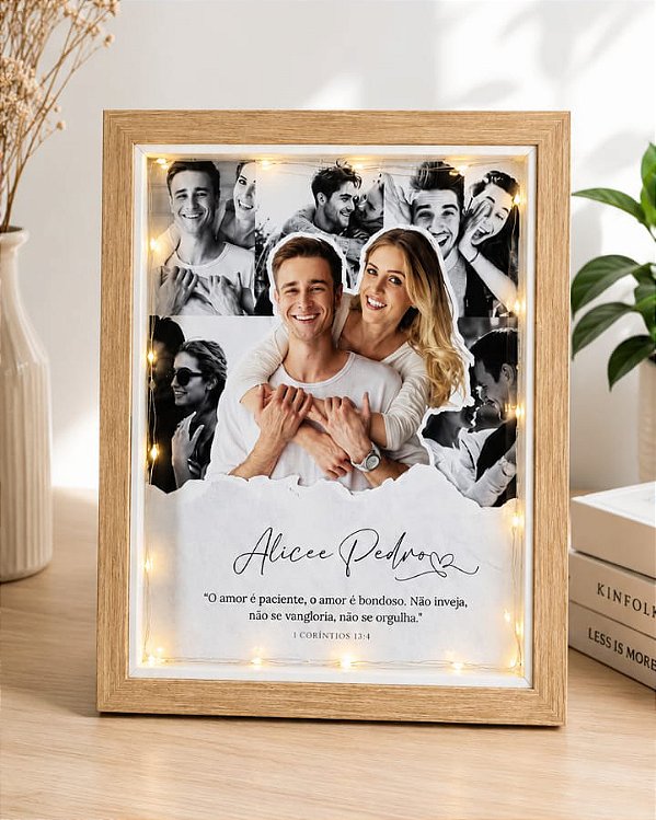 Porta retrato com led personalizado