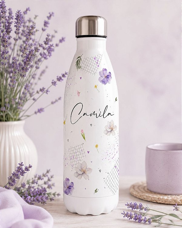 Garrafa Violeta Térmica Aço Inox com Parede Dupla 500ml