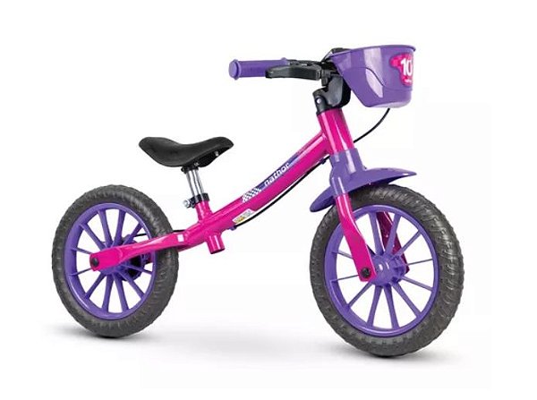 BICICLETA NATHOR BALANCE BIKE ROSA/ROXO - 80293