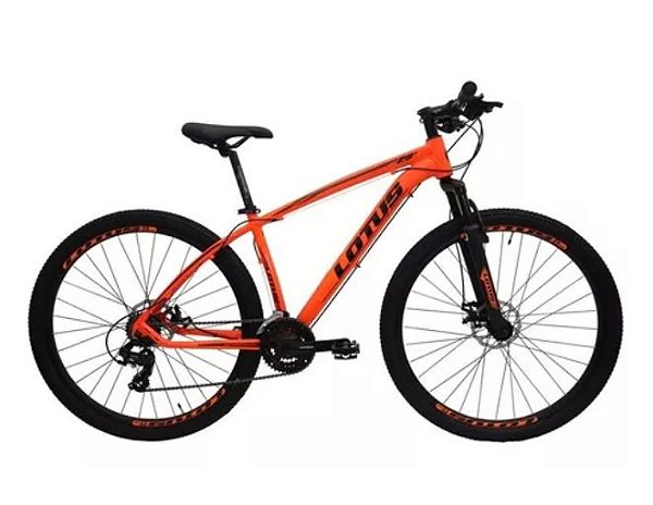 BICICLETA LOTUS CXR ARO 29 MEC. 21V LARANJA/PTO TAM 19
