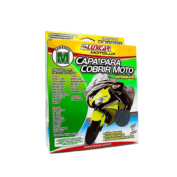 Capa Para Moto Impermeável Tamanho M Luxcar