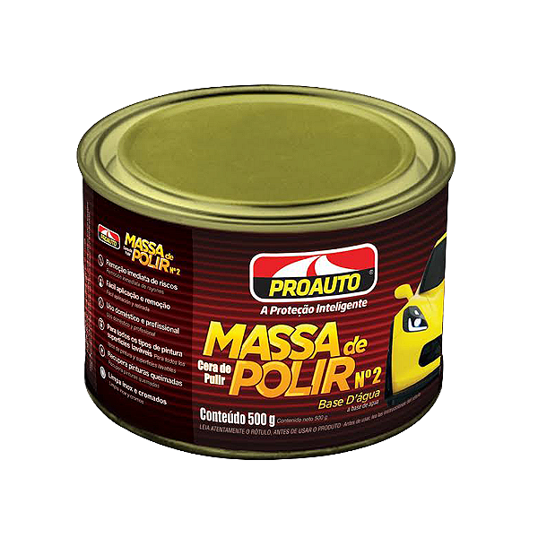 Massa de Polir Proauto Base Agua N 2 - 500Gr