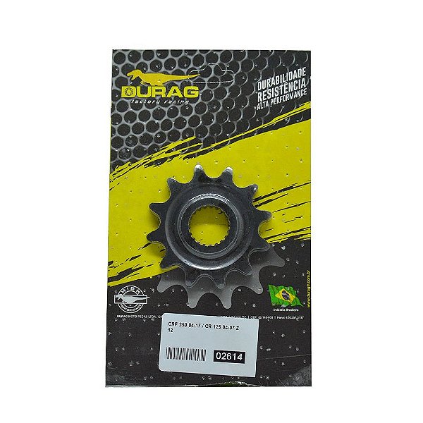 Pinhão Crf 250 04-17 / Cr 125 04-07 12 dentes Durag