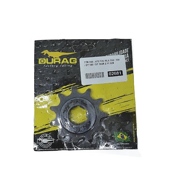 Pinhão Ttr230 Xtz125 Xlx 250/350 Dt 180/200R 11 dentes Durag
