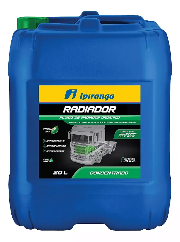 Fluido de Radiador Ipiranga Concentrado Verde - 20Lt