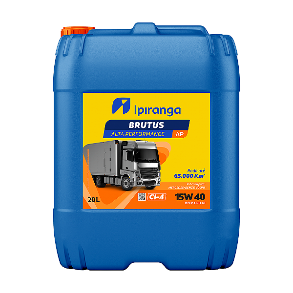 Lubrificante de Motor Ipiranga Brutus Alta Performance 15W40 Ci4 Mb 228.3 - 20Lt