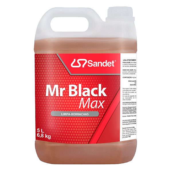 Limpa Pneus Sandet Mr Black Max 1:3 Concentrado - 5Lt