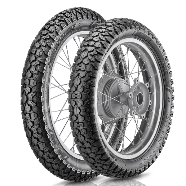 Pneu Aro 18 Vipal 2.75-18 42P Tr200 Dianteiro Com Camara - Un