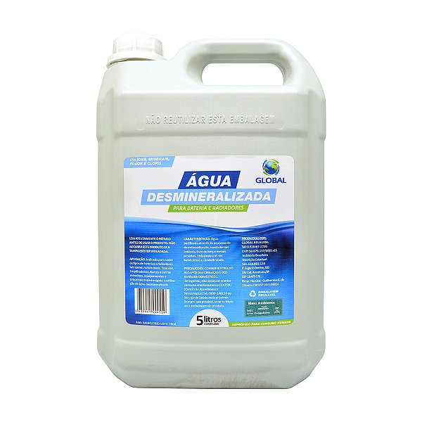 Agua Desmineralizada Global Baterias E Radiadores - 5Lt